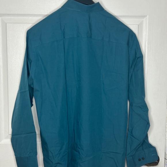 Calvin Klein Men’s Teal Dress Shirt 17/34-35 Regular Fit – New - Picture 5 of 7